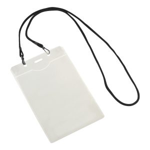 Porta-Credencial con Colgador Negro