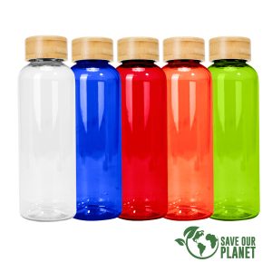 Botella PET tapa bamboo ?AINOA? 550cc