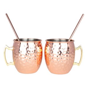 Set ?Moscow Mule? encobrizado 500cc. c/u
