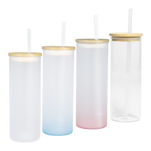 Botella Vidrio Borosilicato Sublimaci?n, tapa Bamboo 500cc