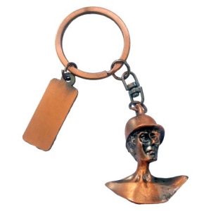 Llavero Busto Minero Cobre